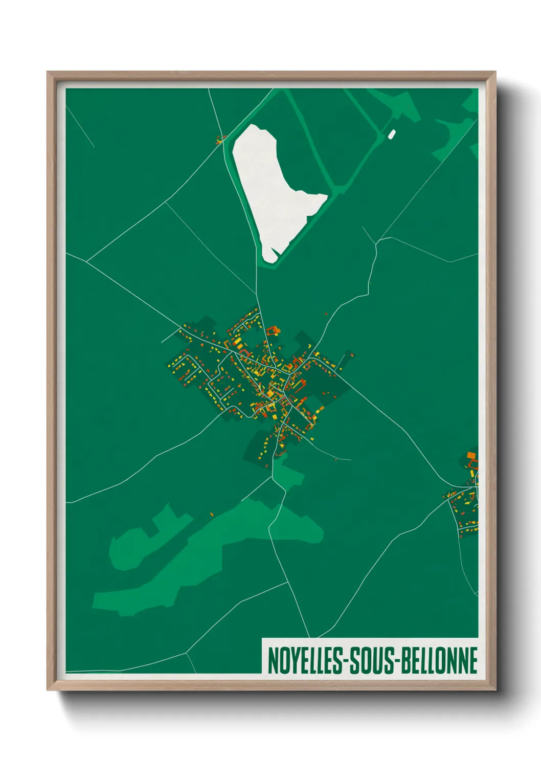 Une affiche de carte sur Noyelles-sous-Bellonne