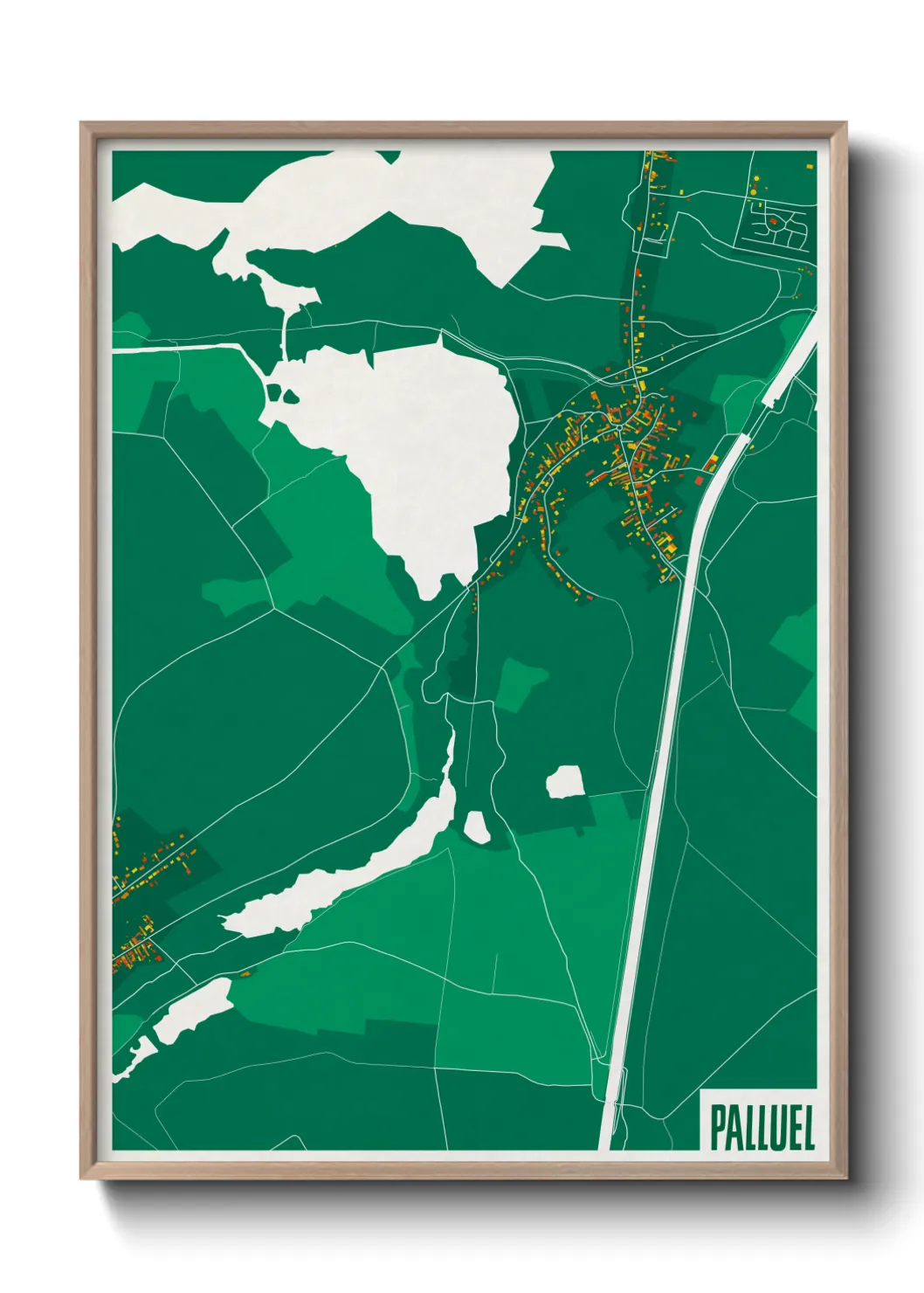 Une affiche de carte sur Palluel