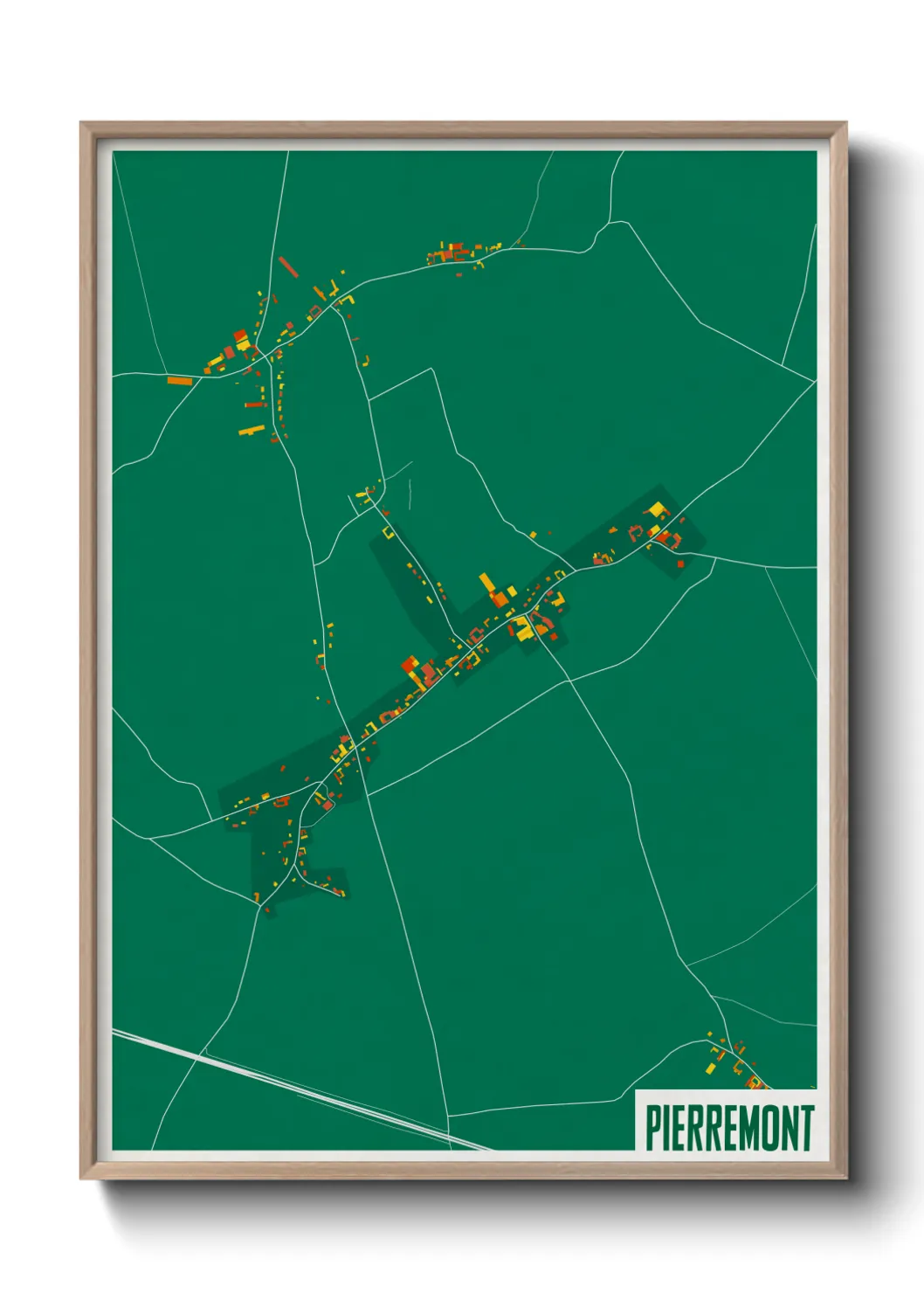 Une affiche de carte sur Pierremont