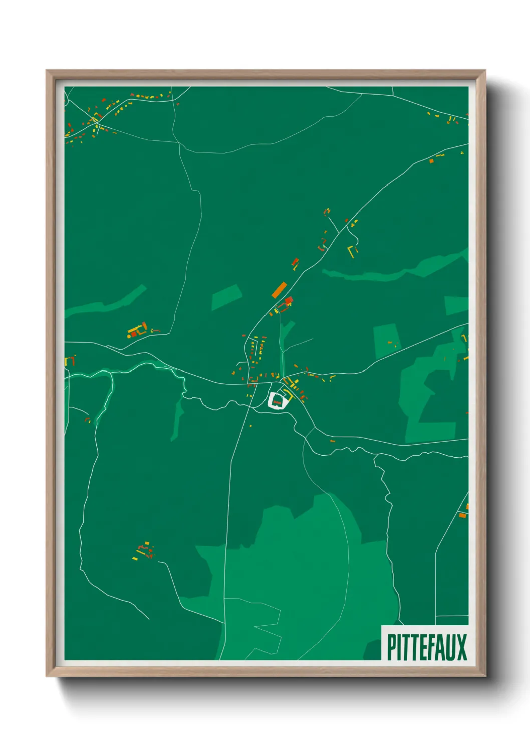 Une affiche de carte sur Pittefaux