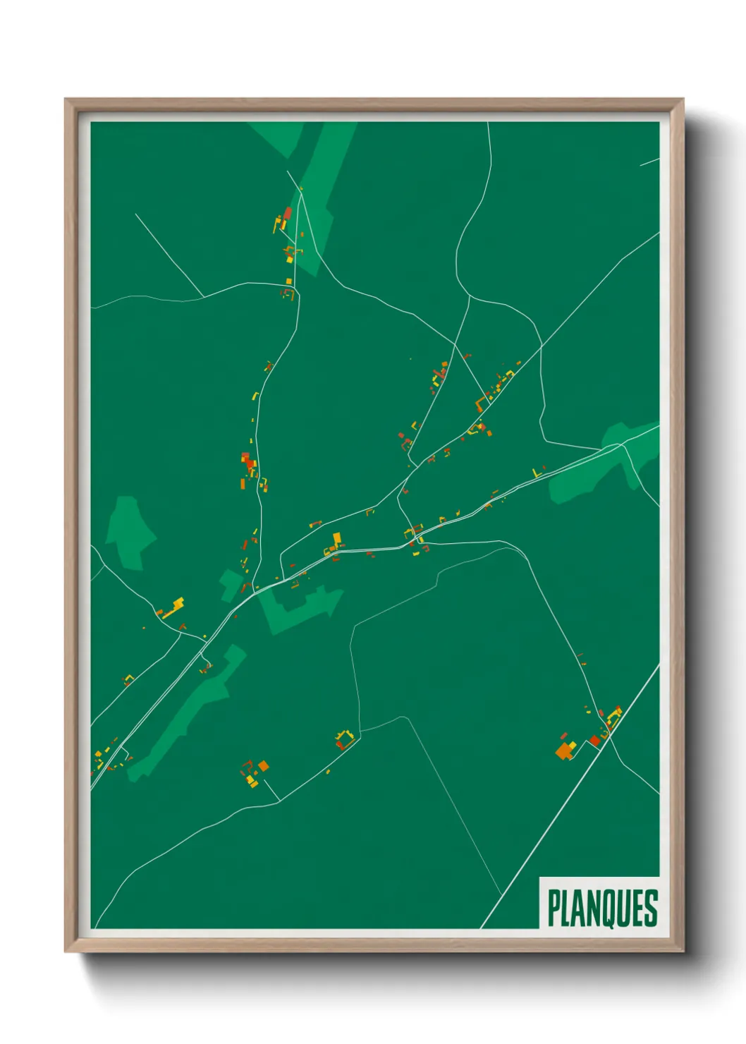 Une affiche de carte sur Planques