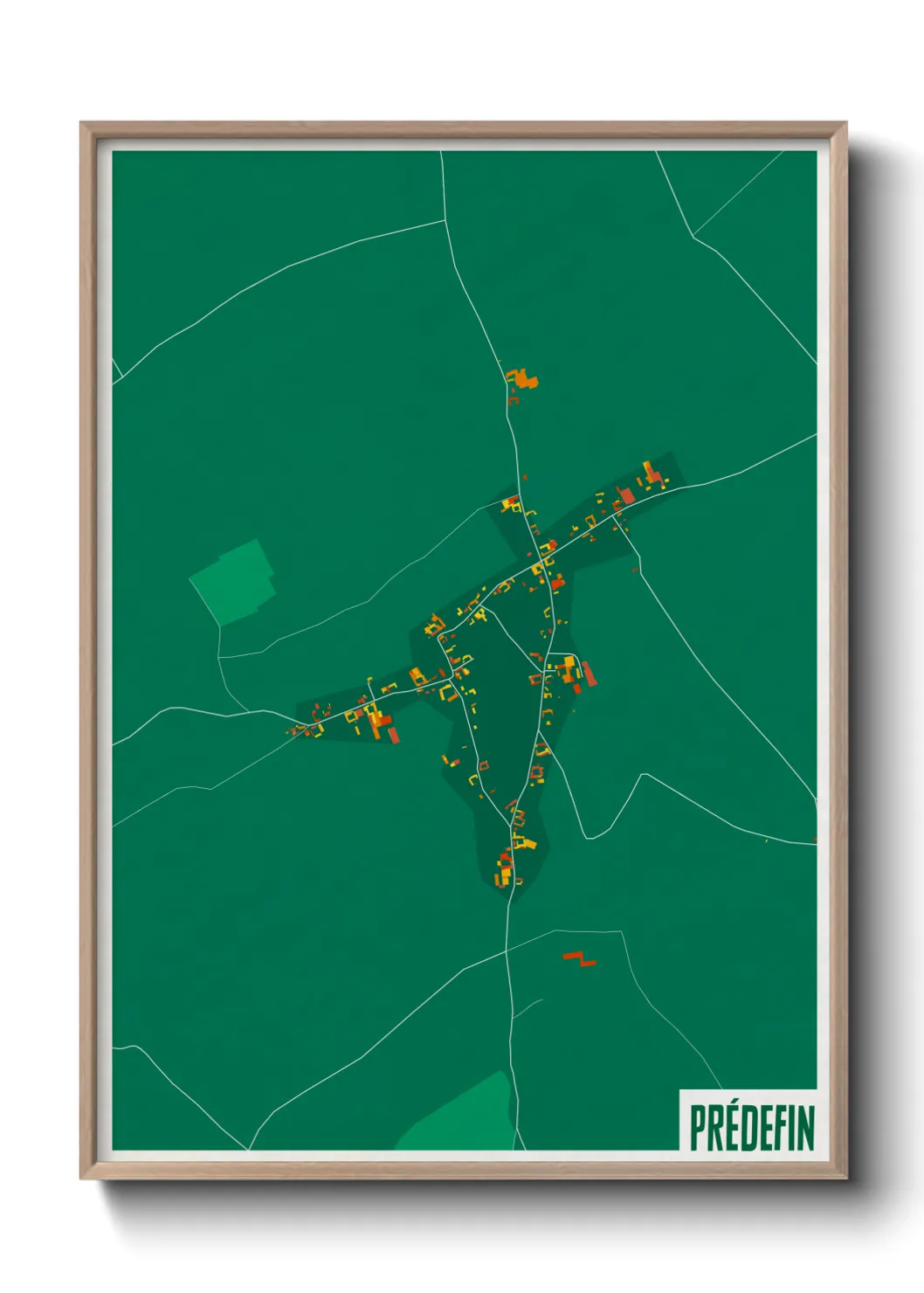 Une affiche de carte sur Prédefin