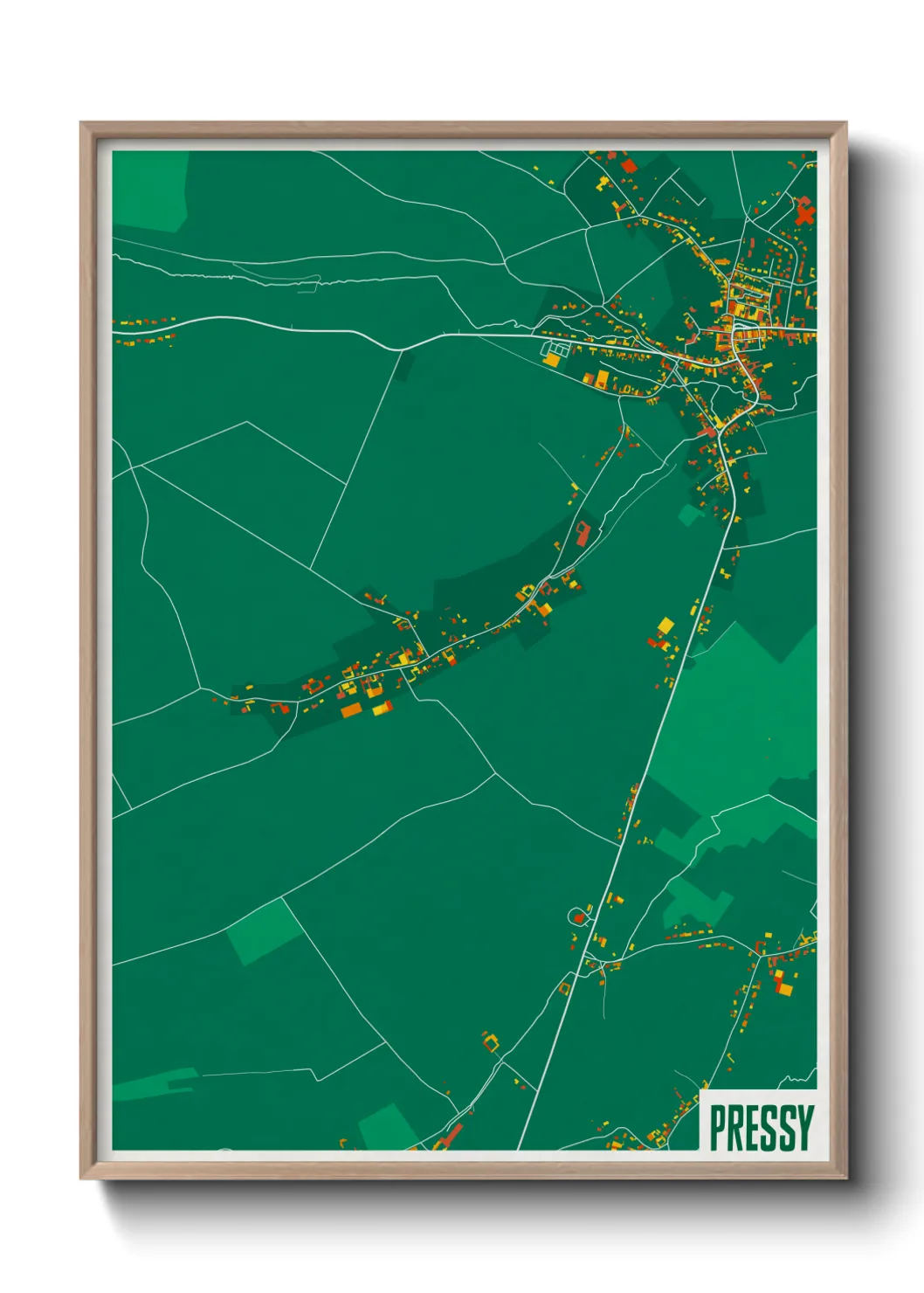 Une affiche de carte sur Pressy