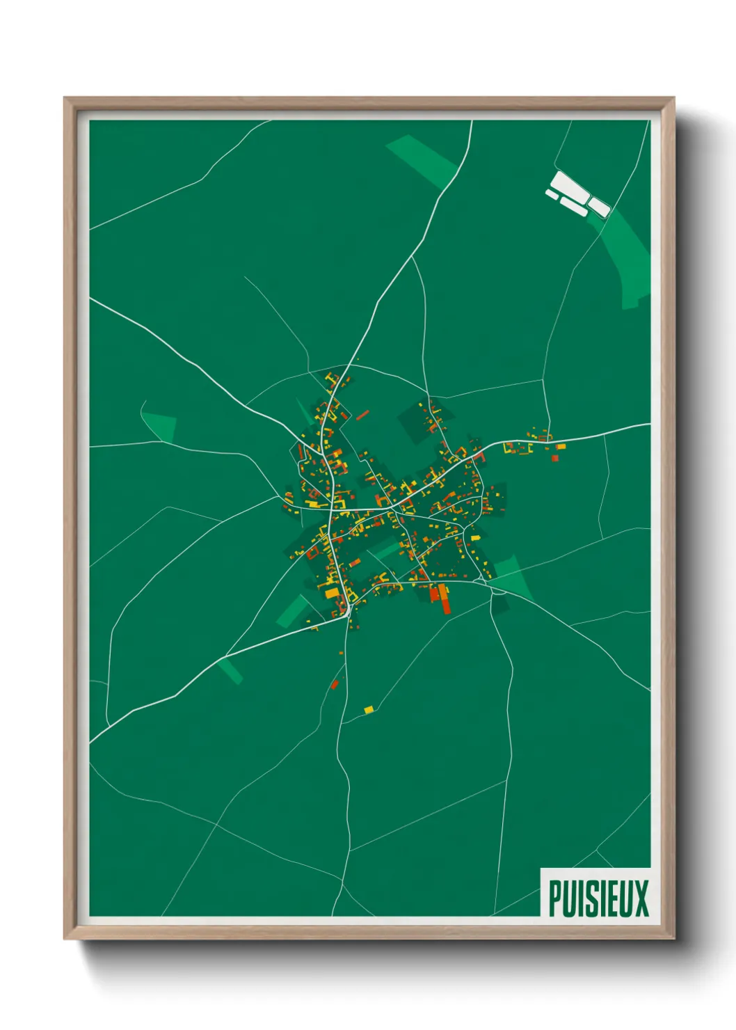 Une affiche de carte sur Puisieux