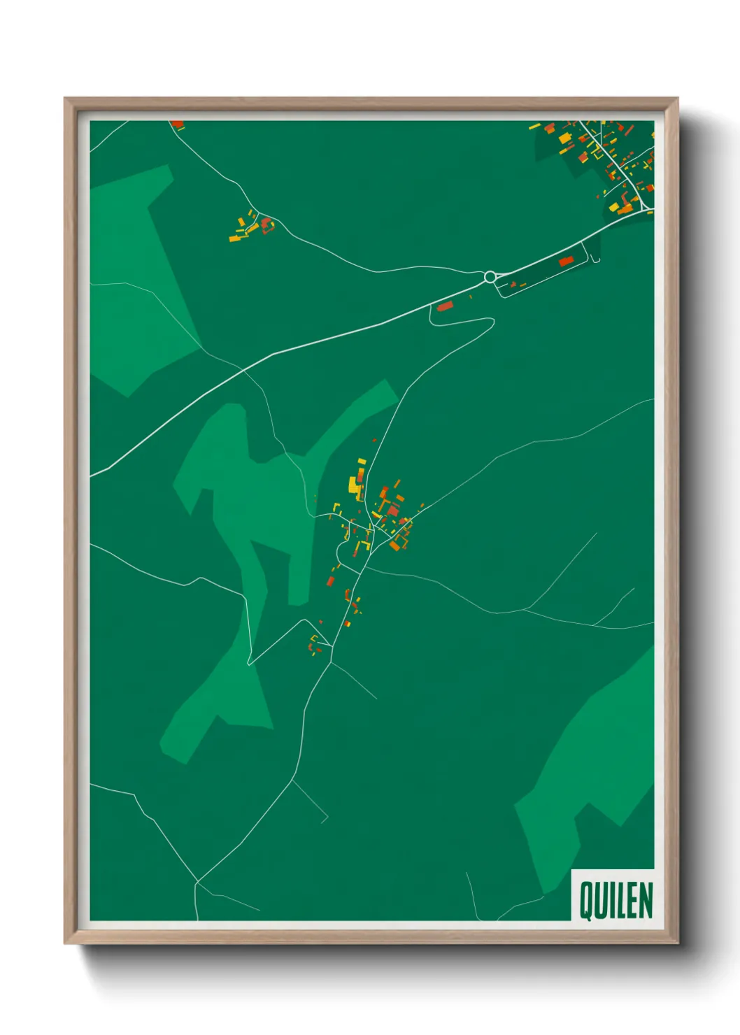 Une affiche de carte sur Quilen