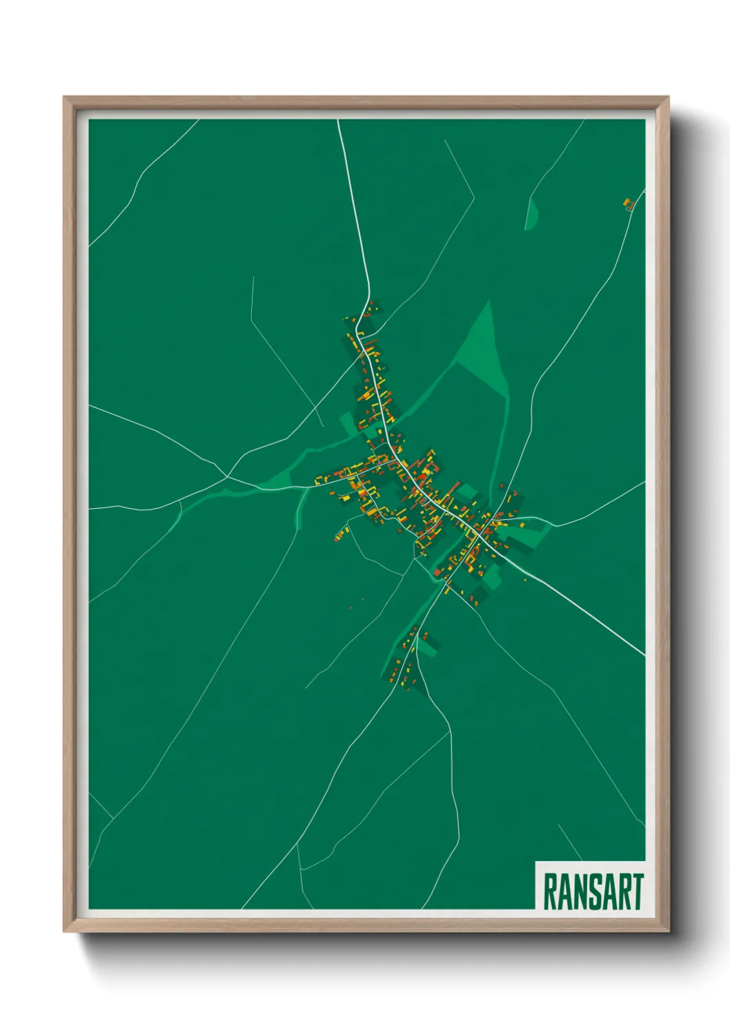 Une affiche de carte sur Ransart