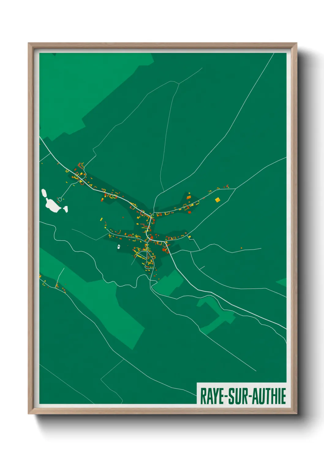 Une affiche de carte sur Raye-sur-Authie