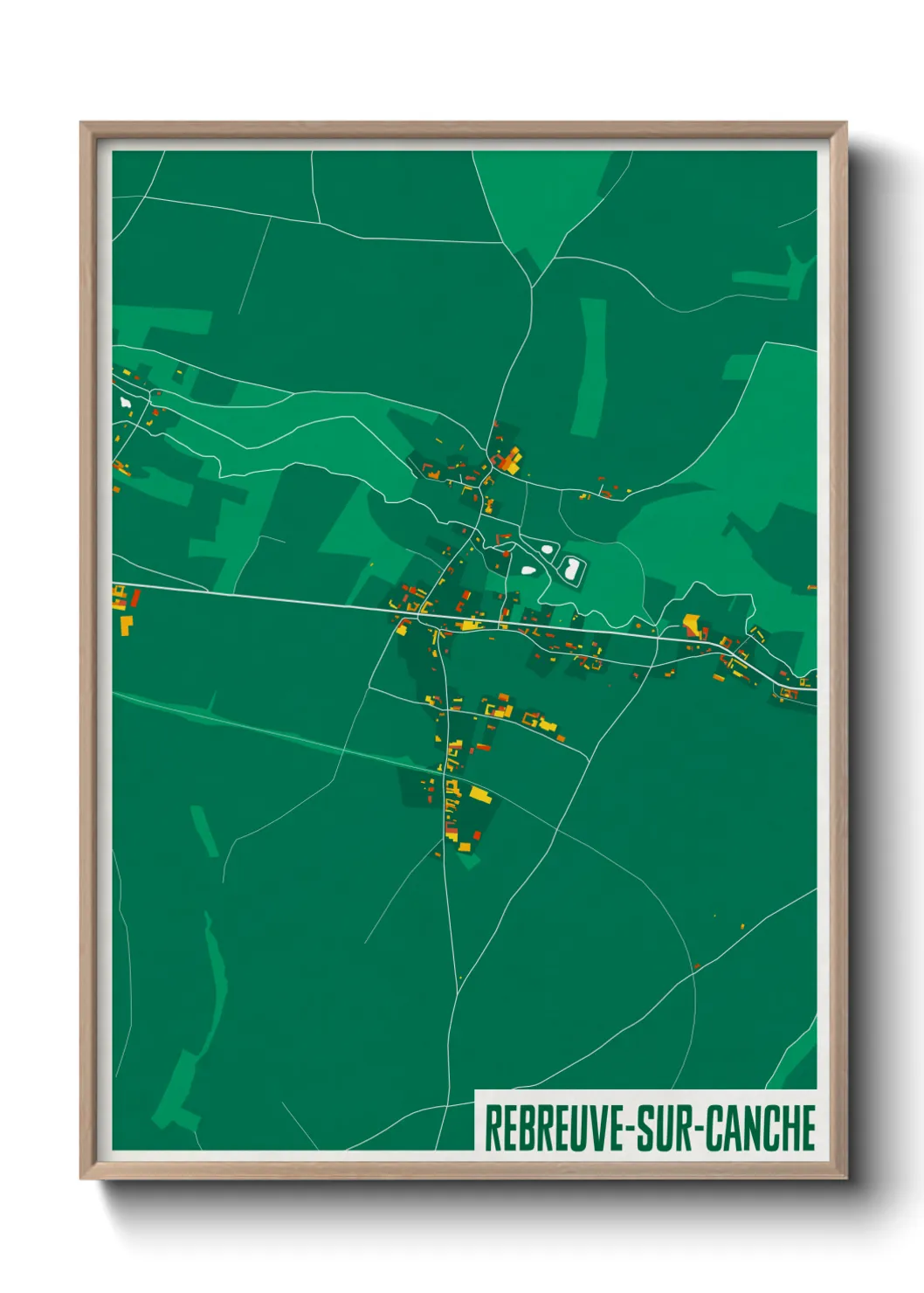 Une affiche de carte sur Rebreuve-sur-Canche