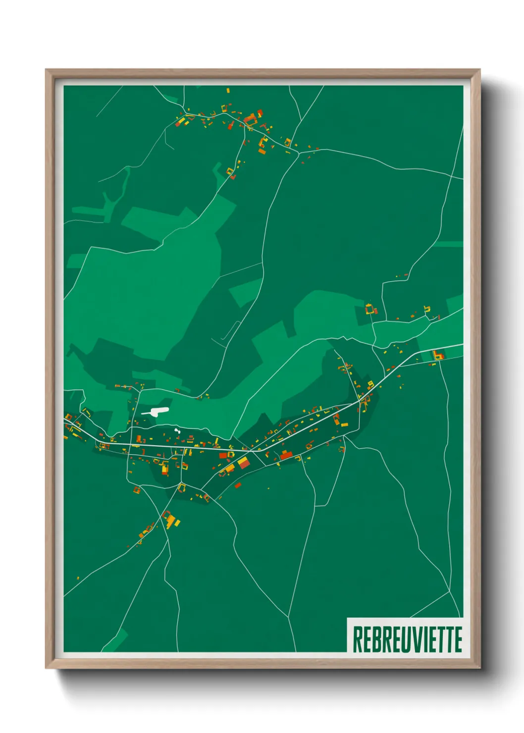 Une affiche de carte sur Rebreuviette