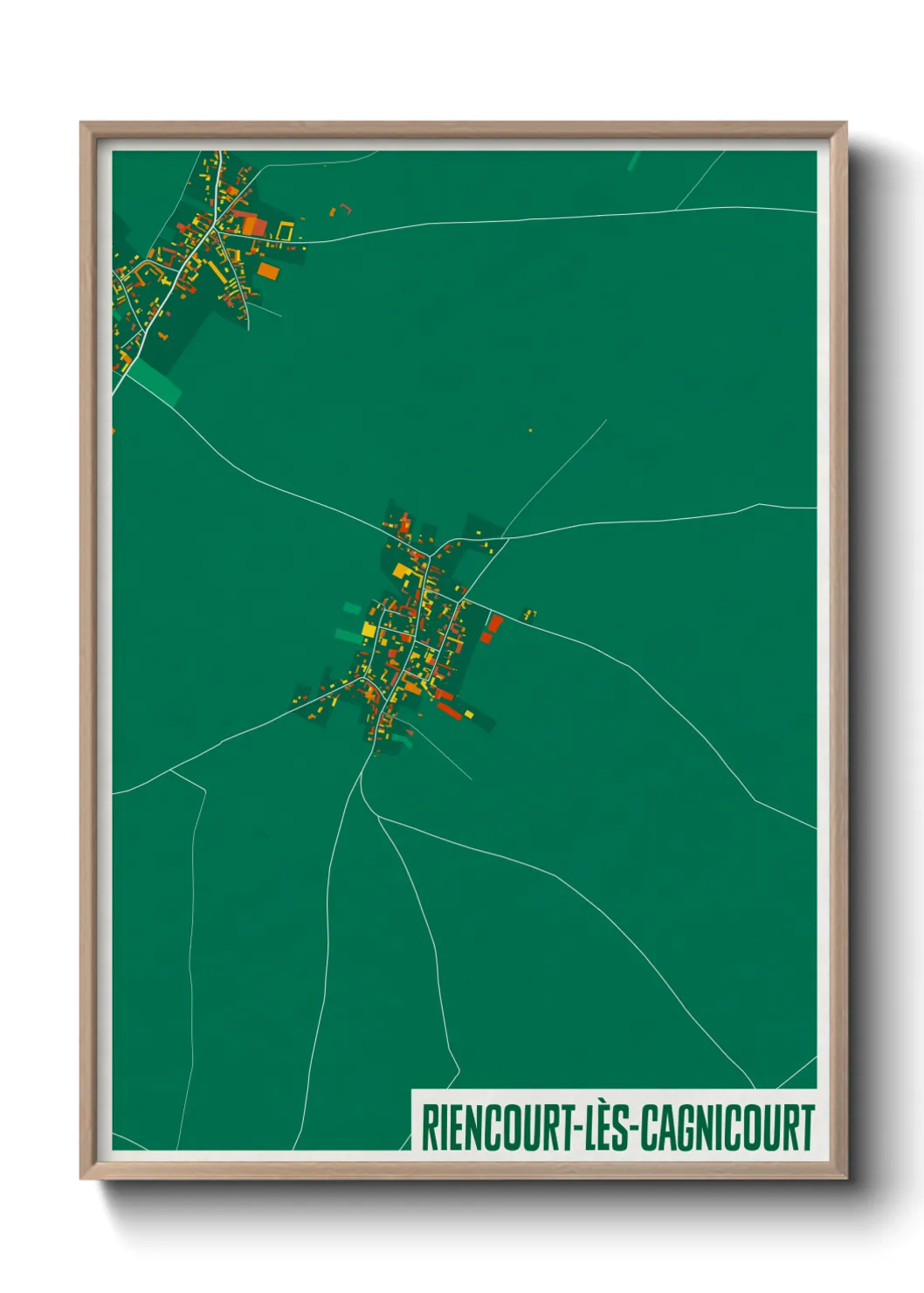 Une affiche de carte sur Riencourt-lès-Cagnicourt