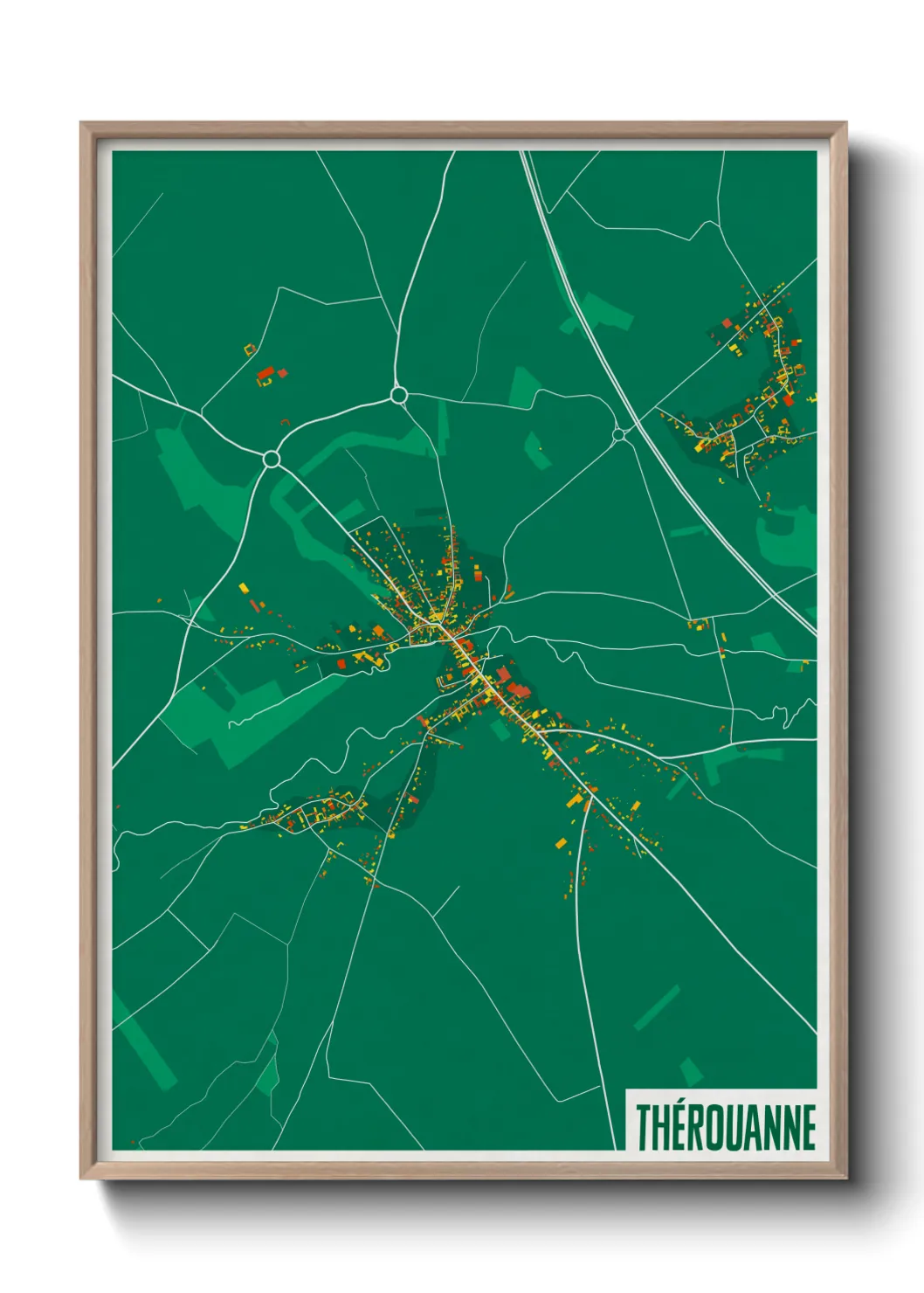 Une affiche de carte sur Thérouanne