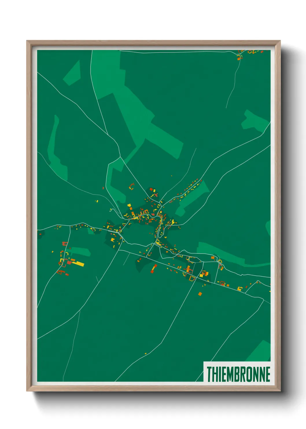 Une affiche de carte sur Thiembronne