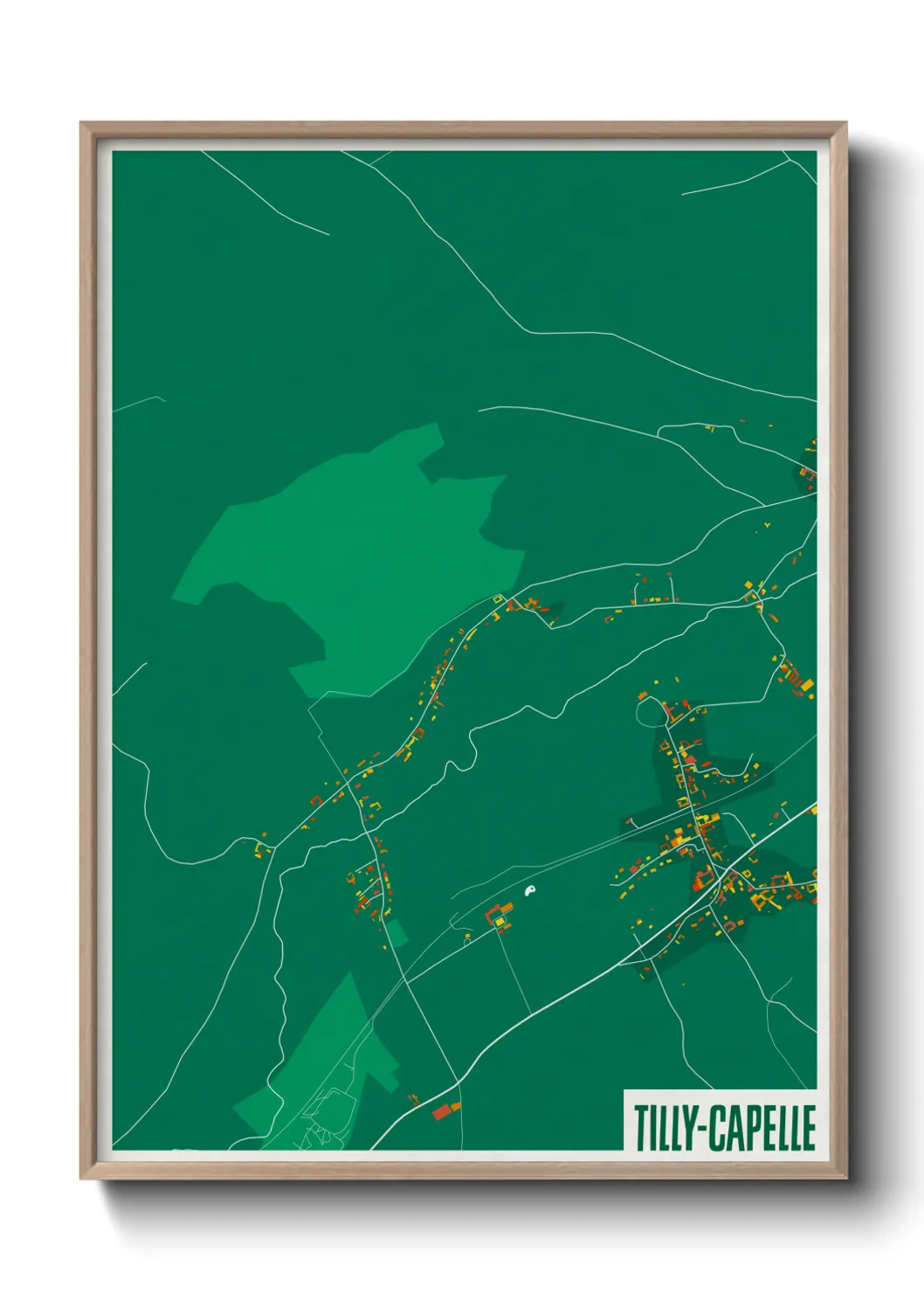 Une affiche de carte sur Tilly-Capelle