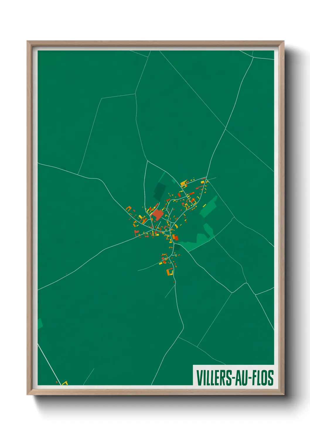 Une affiche de carte sur Villers-au-Flos