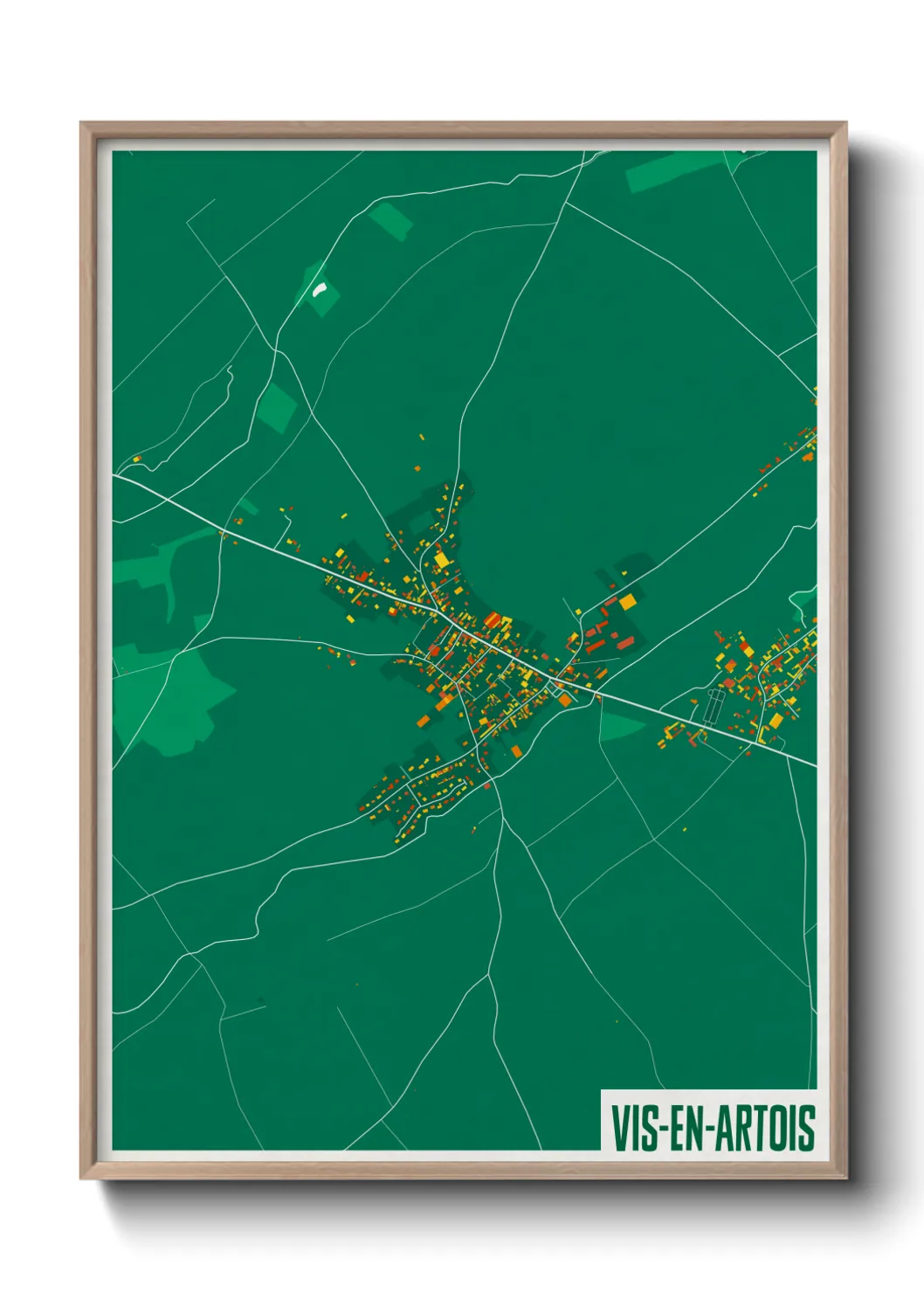 Un poster carteVis-en-Artois