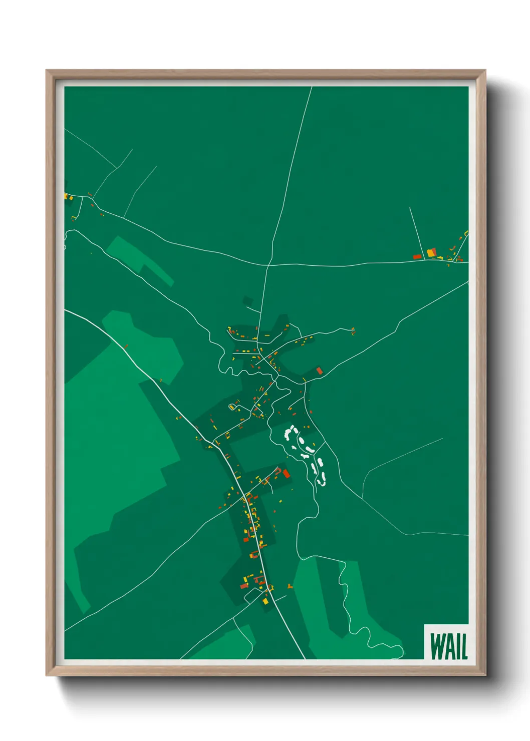 Une affiche de carte sur Wail