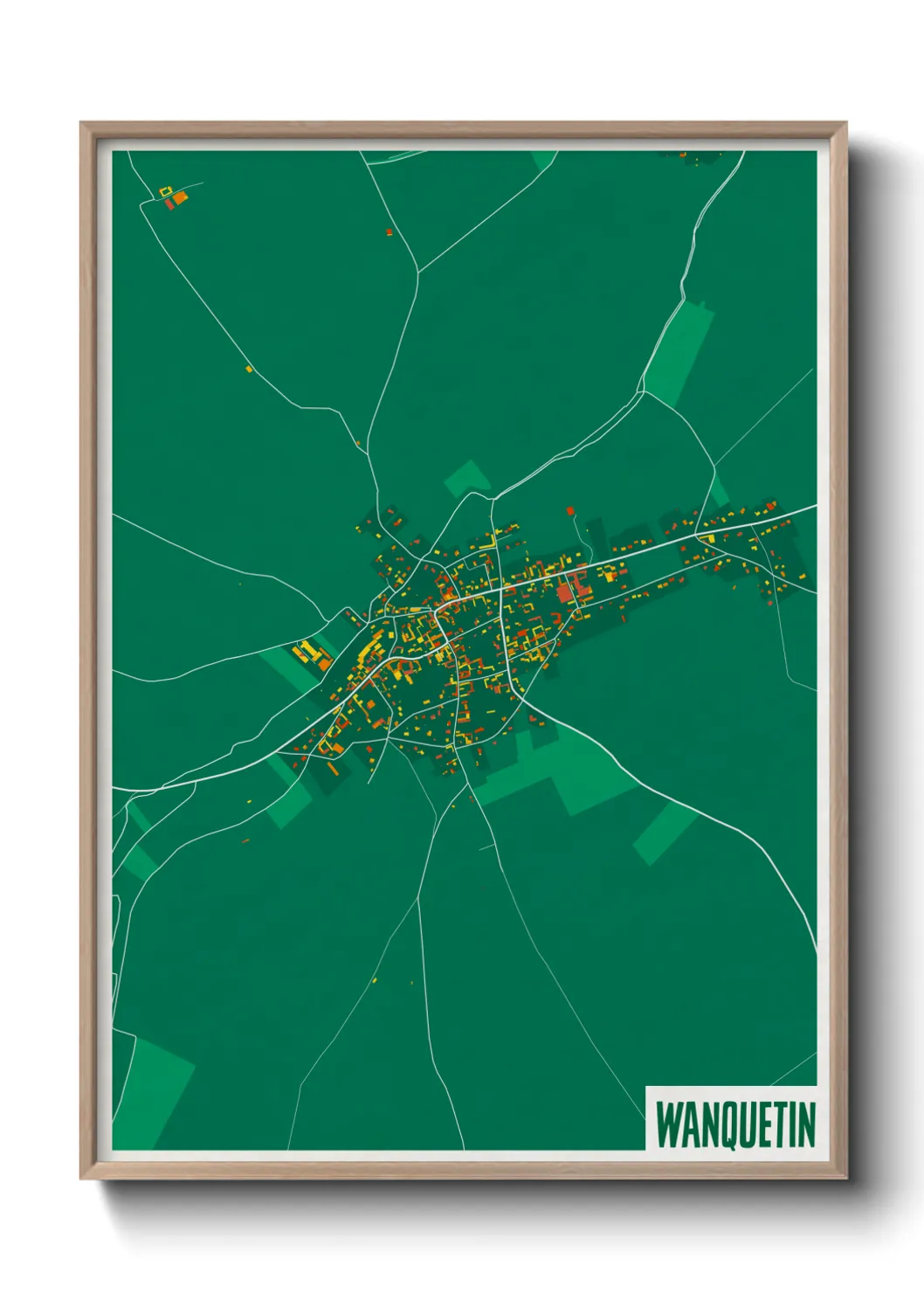 Une affiche de carte sur Wanquetin