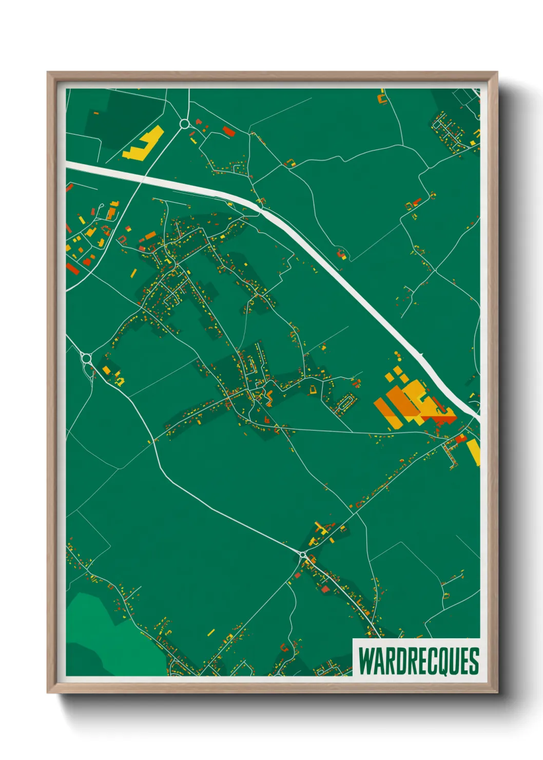 Une affiche de carte sur Wardrecques