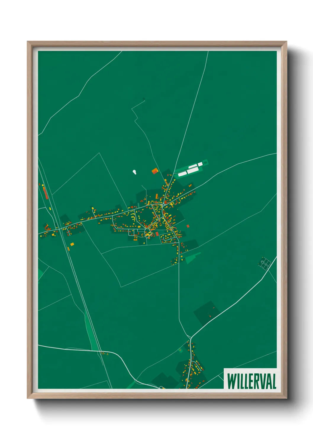 Une affiche de carte sur Willerval