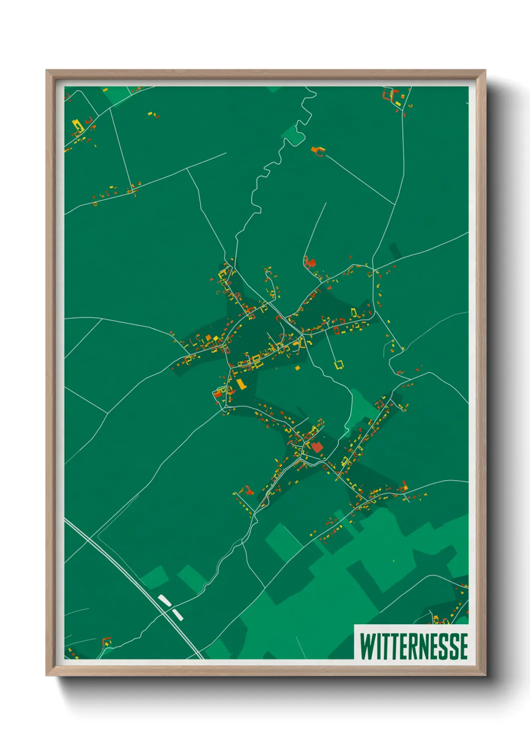 Une affiche de carte sur Witternesse