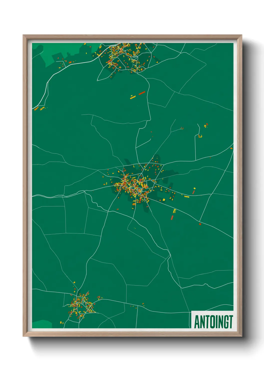 Une affiche de carte sur Antoingt