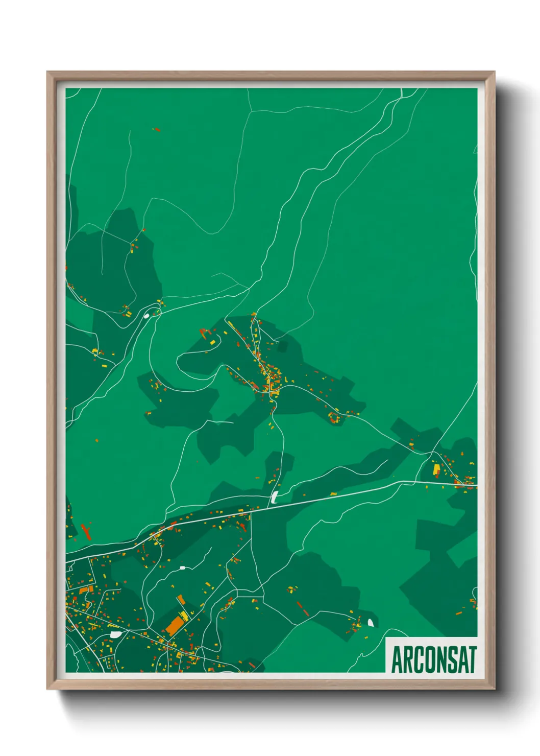 Une affiche de carte sur Arconsat