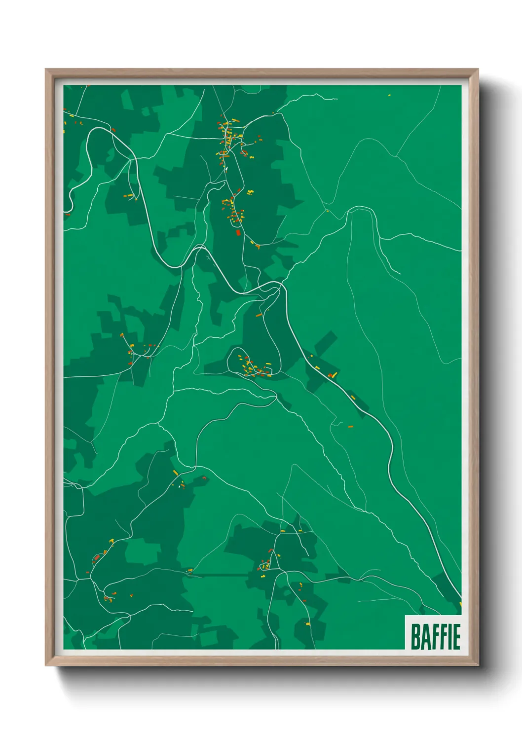 Une affiche de carte sur Baffie