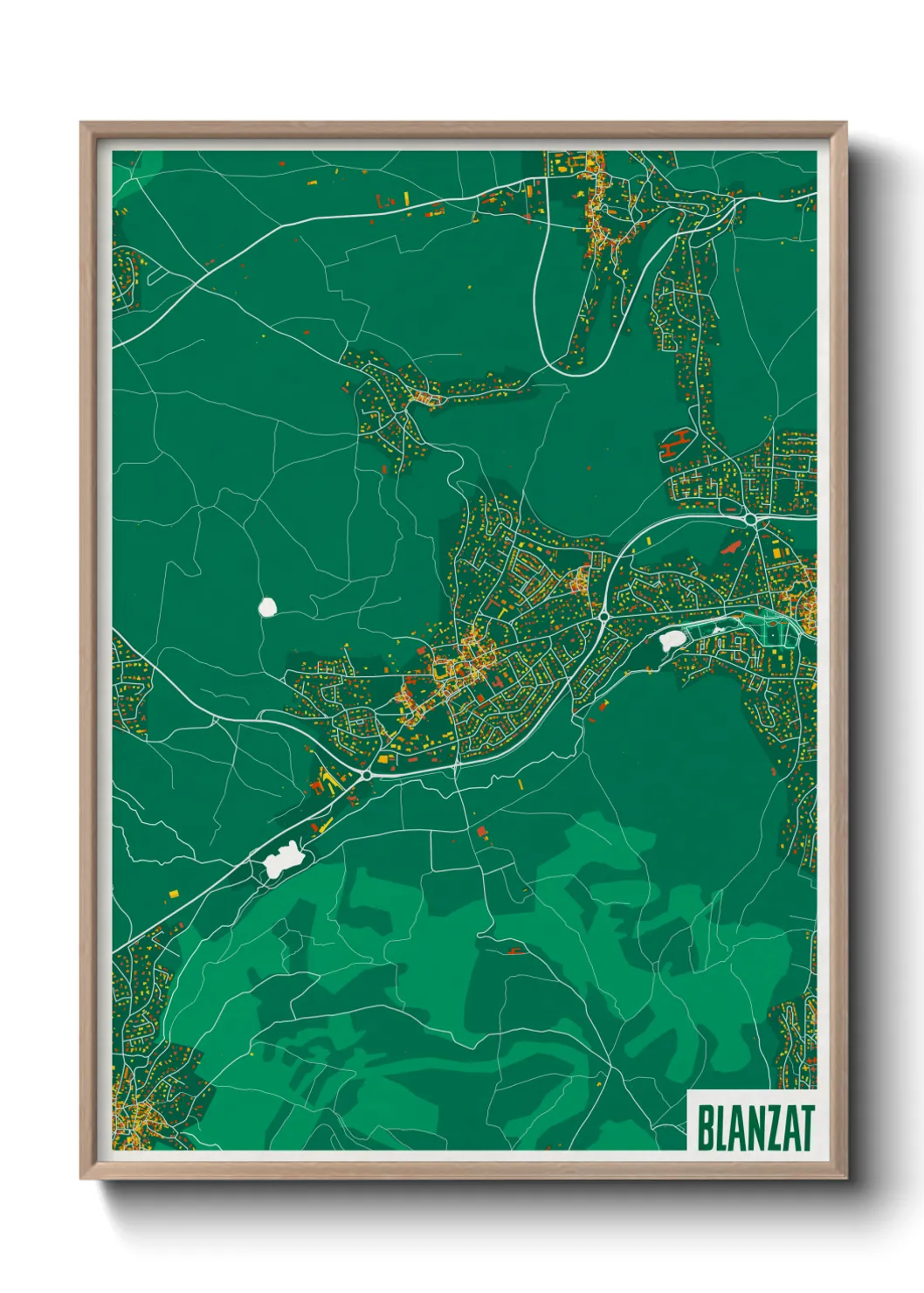 Une affiche de carte sur Blanzat