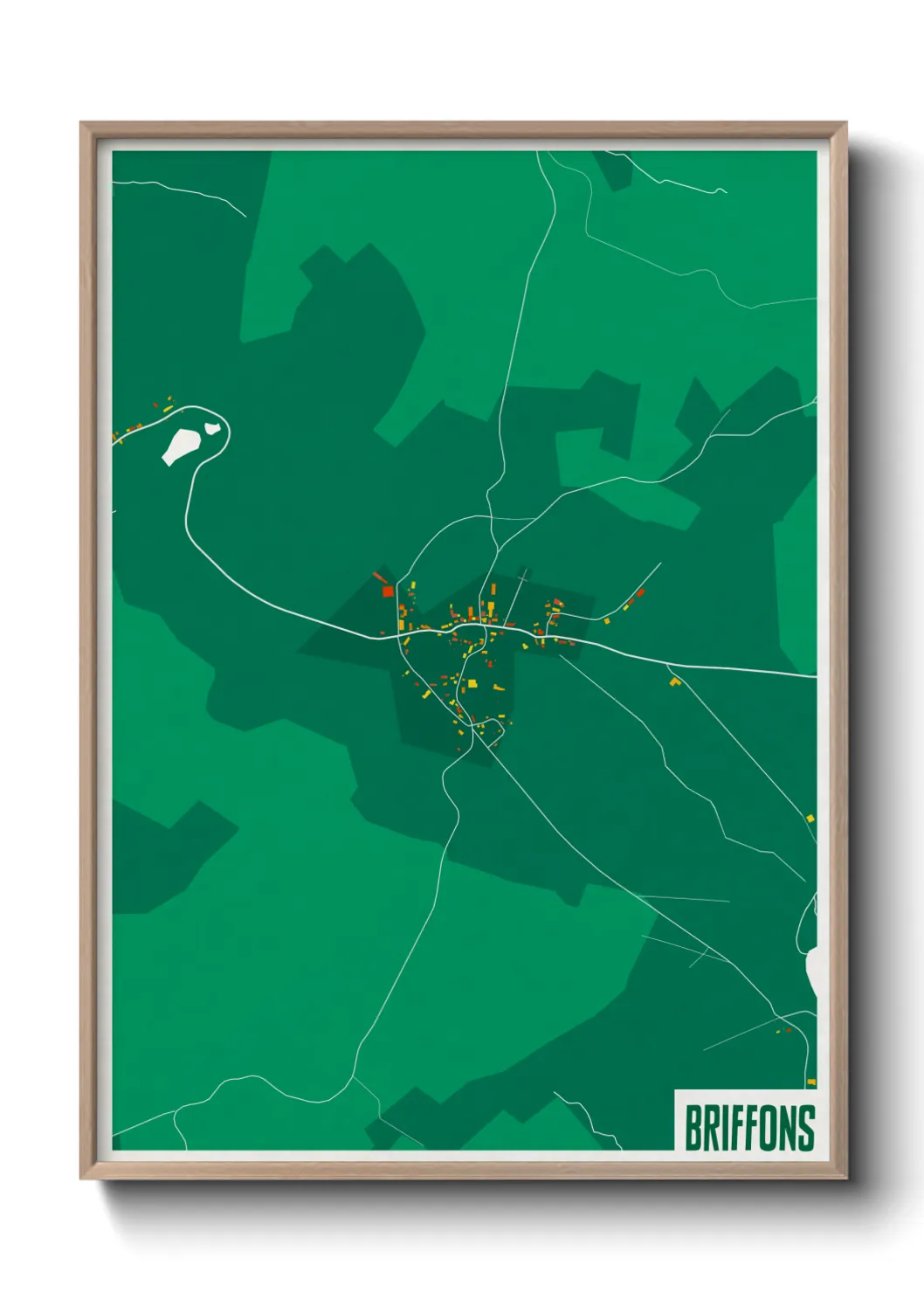 Une affiche de carte sur Briffons