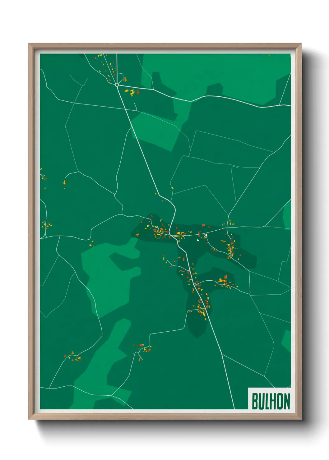 Une affiche de carte sur Bulhon