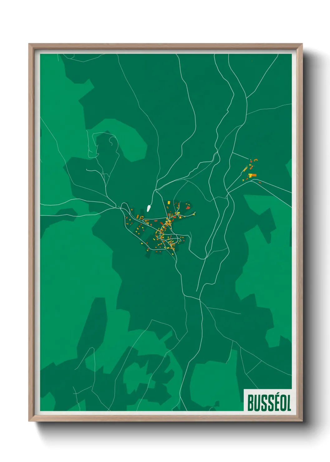 Une affiche de carte sur Busséol