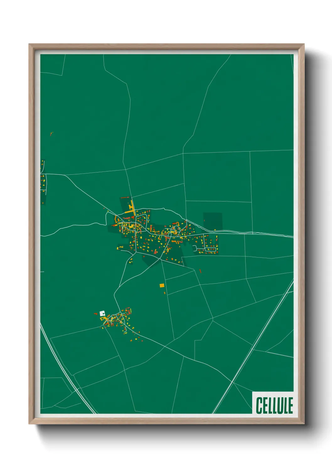 Une affiche de carte sur Cellule