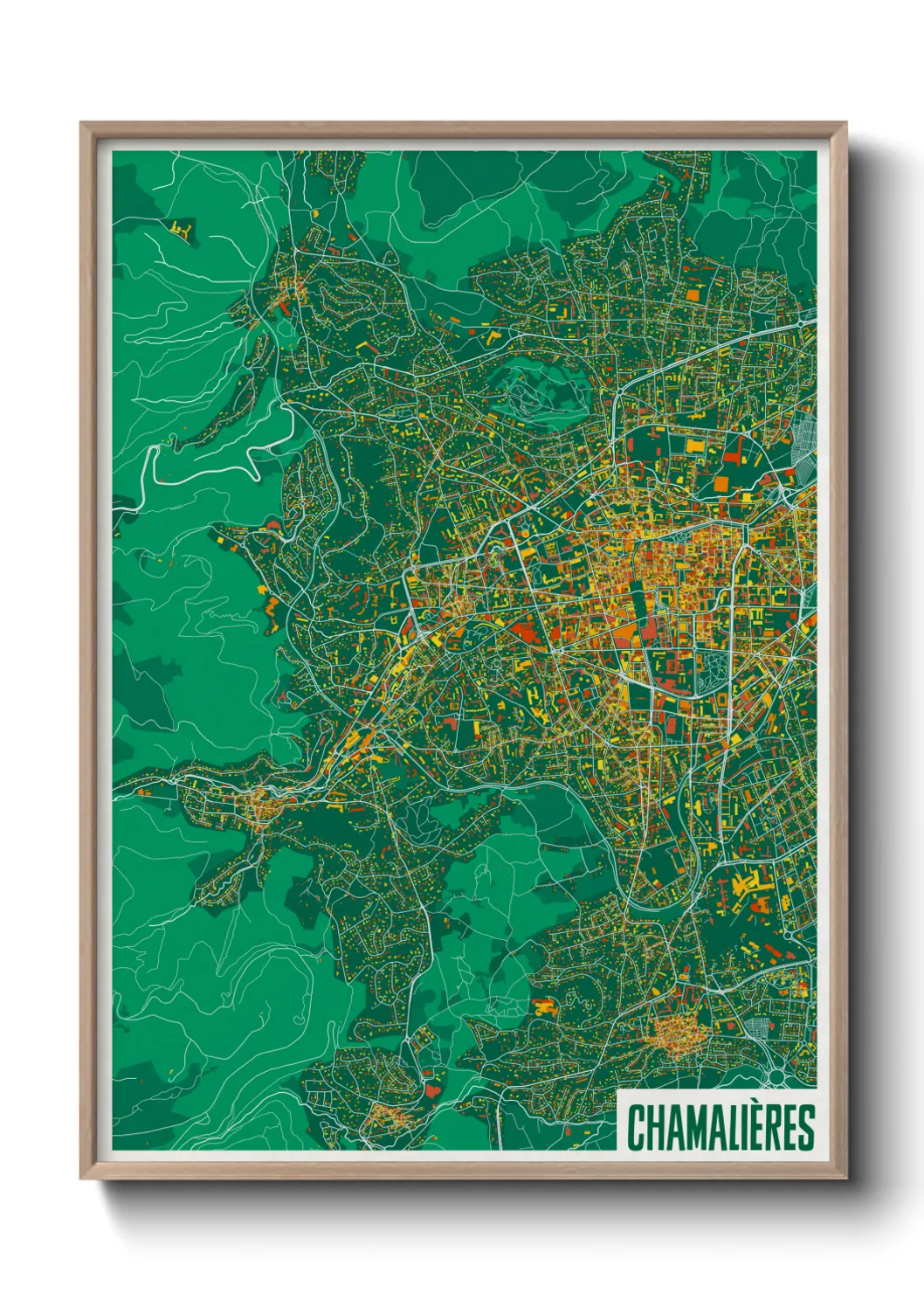 Une affiche de carte sur Chamalières