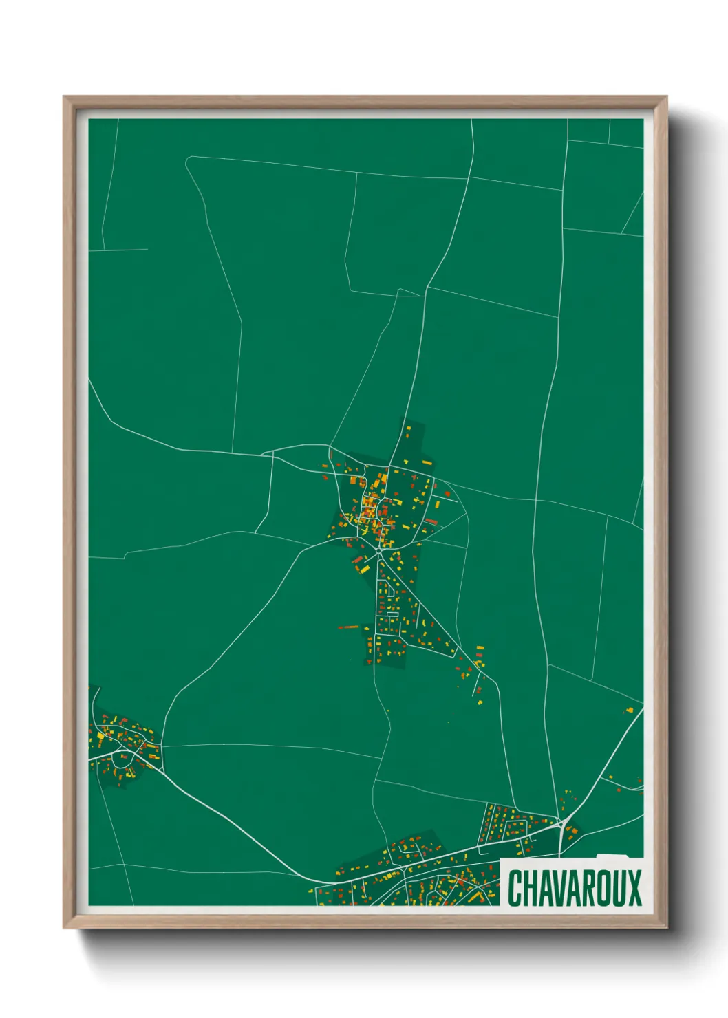 Une affiche de carte sur Chavaroux