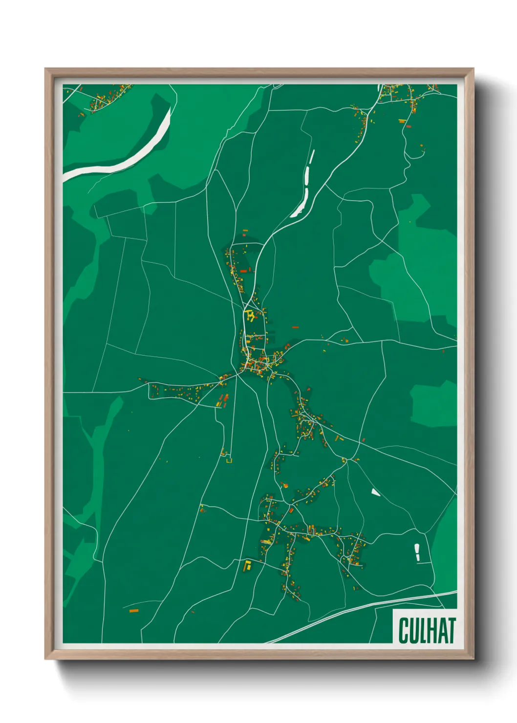 Une affiche de carte sur Culhat