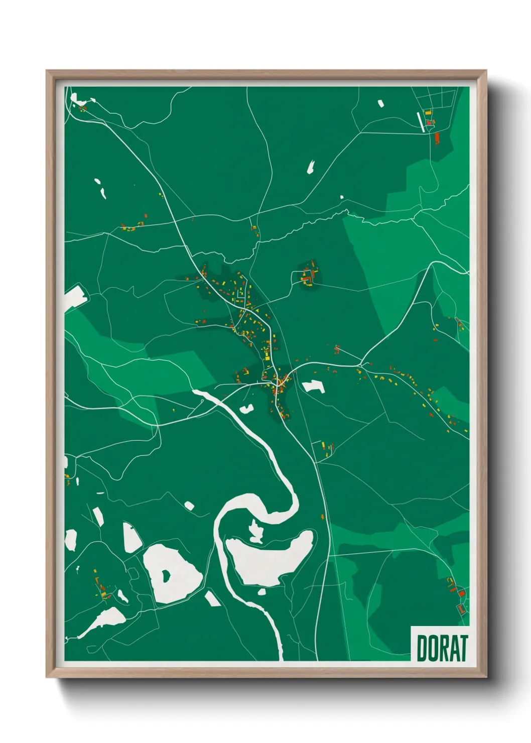 Une affiche de carte sur Dorat