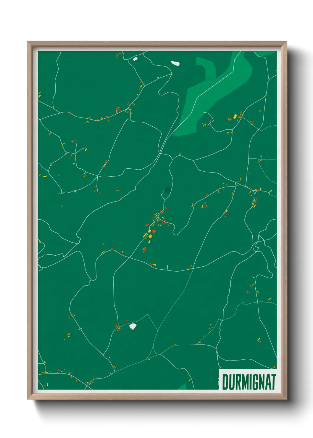 Une affiche de carte sur Durmignat