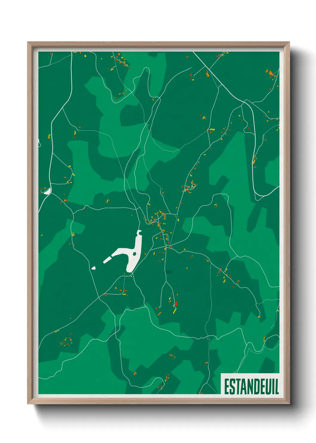 Une affiche de carte sur Estandeuil