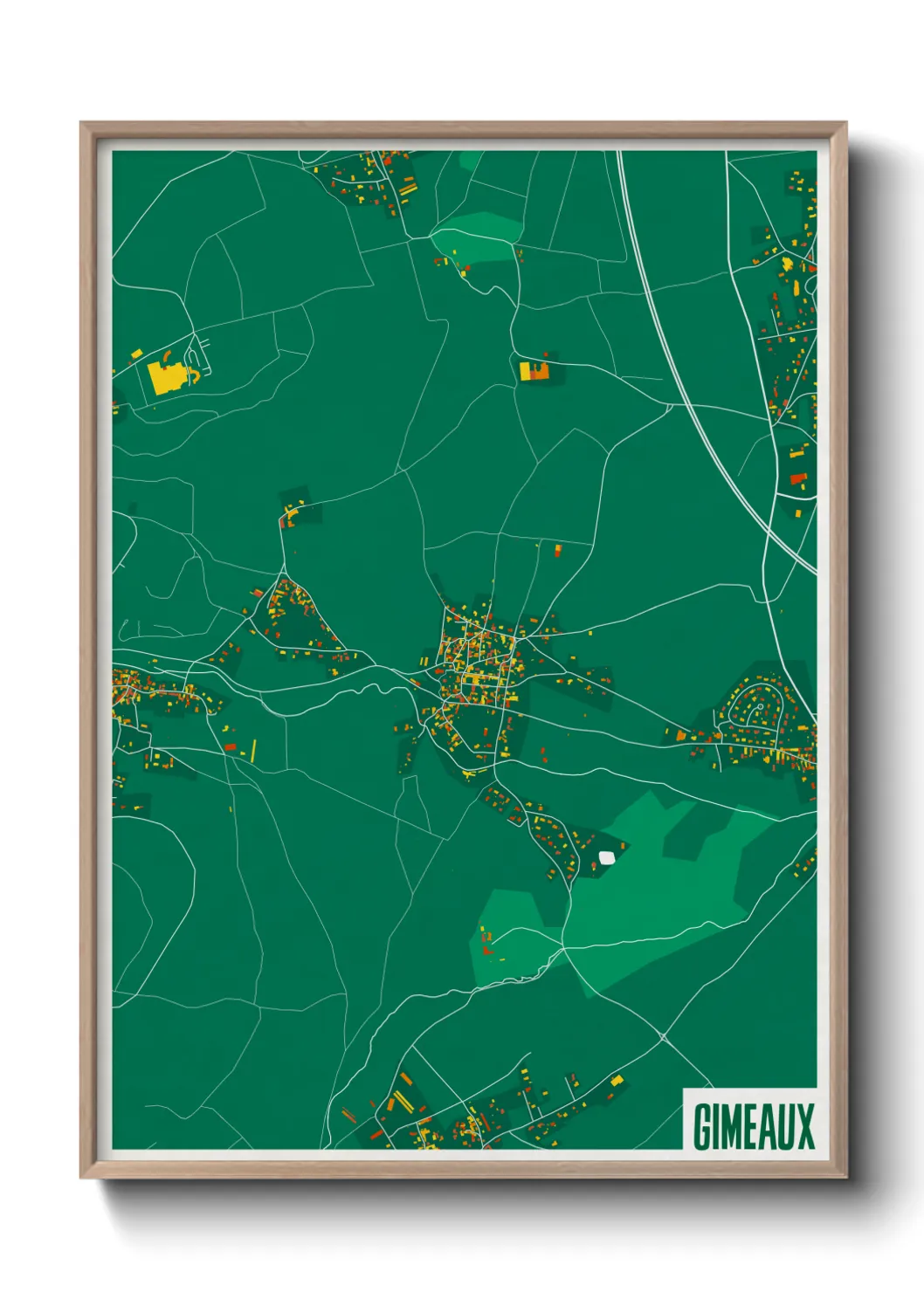 Une affiche de carte sur Gimeaux
