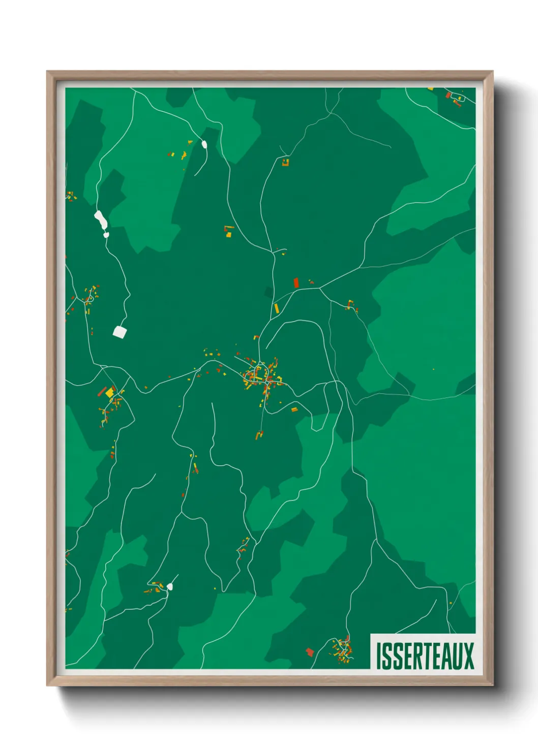 Une affiche de carte sur Isserteaux