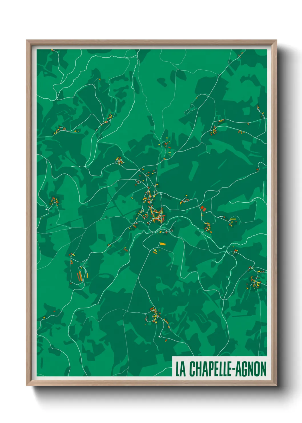 Un poster carteLa Chapelle-Agnon