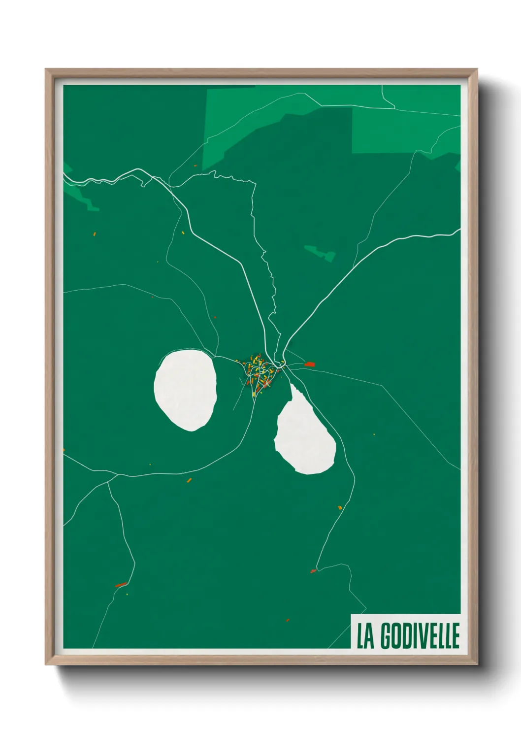 Une affiche de carte sur La Godivelle