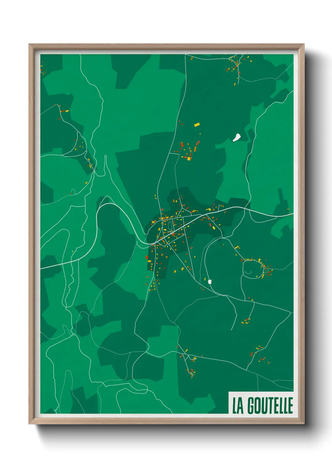 Une affiche de carte sur La Goutelle