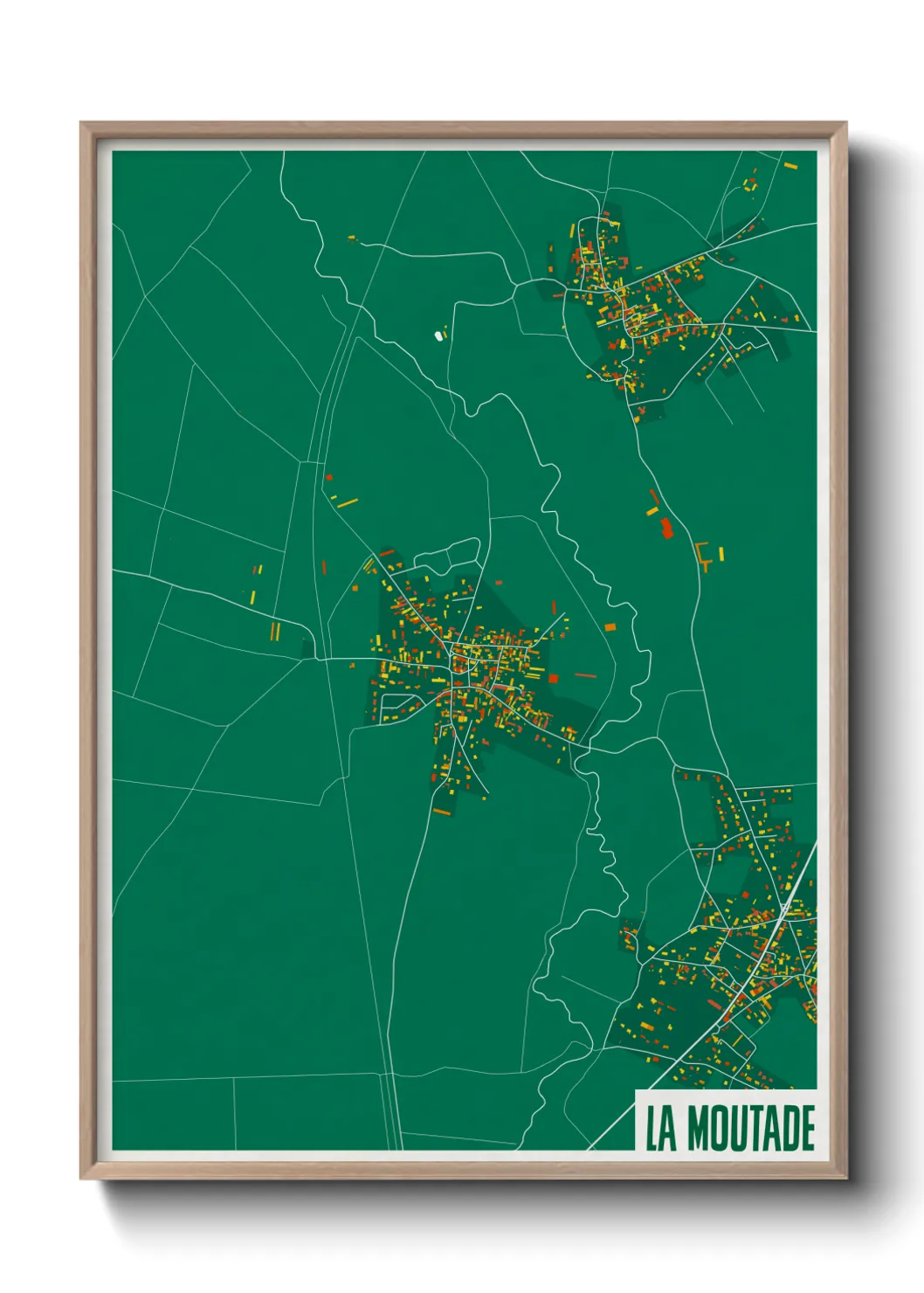 Une affiche de carte sur La Moutade