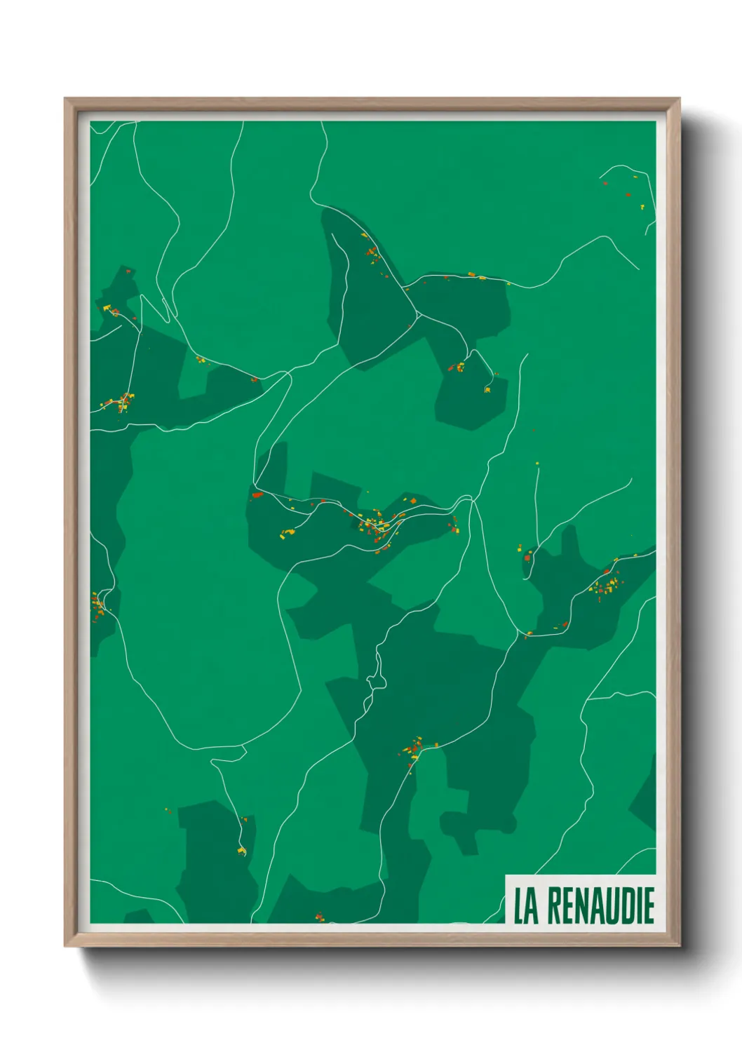 Une affiche de carte sur La Renaudie