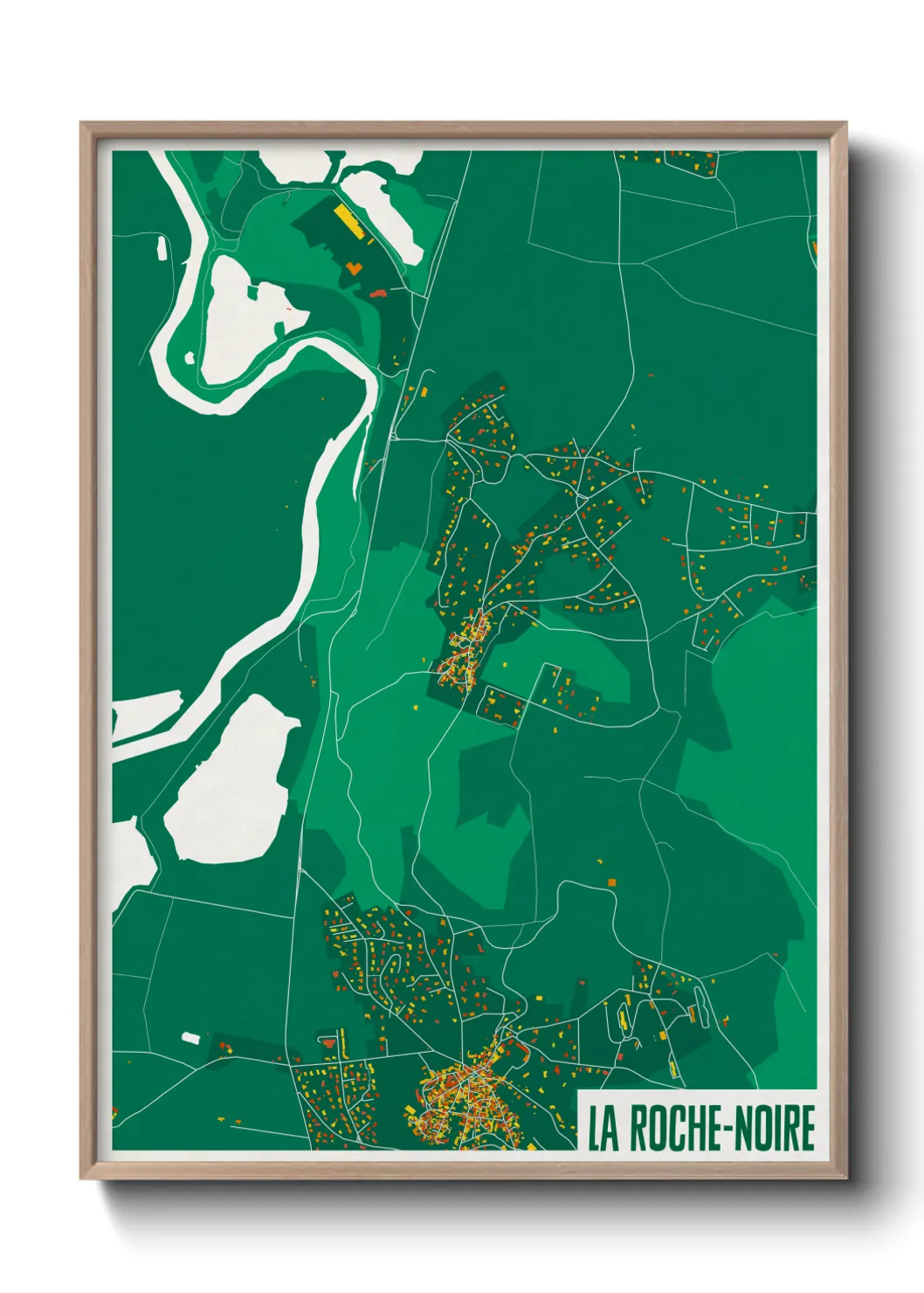 Une affiche de carte sur La Roche-Noire