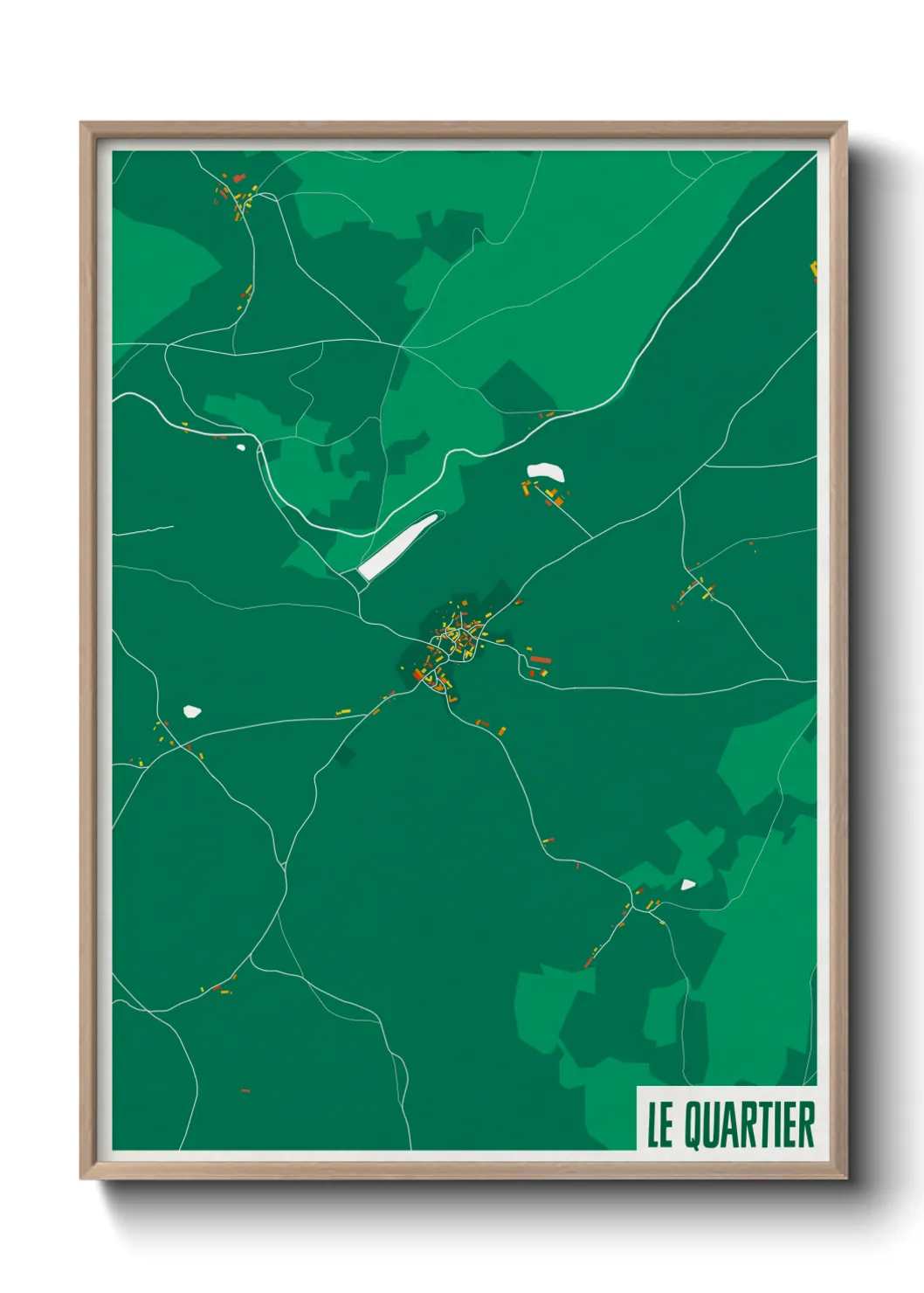 Une affiche de carte sur Le Quartier