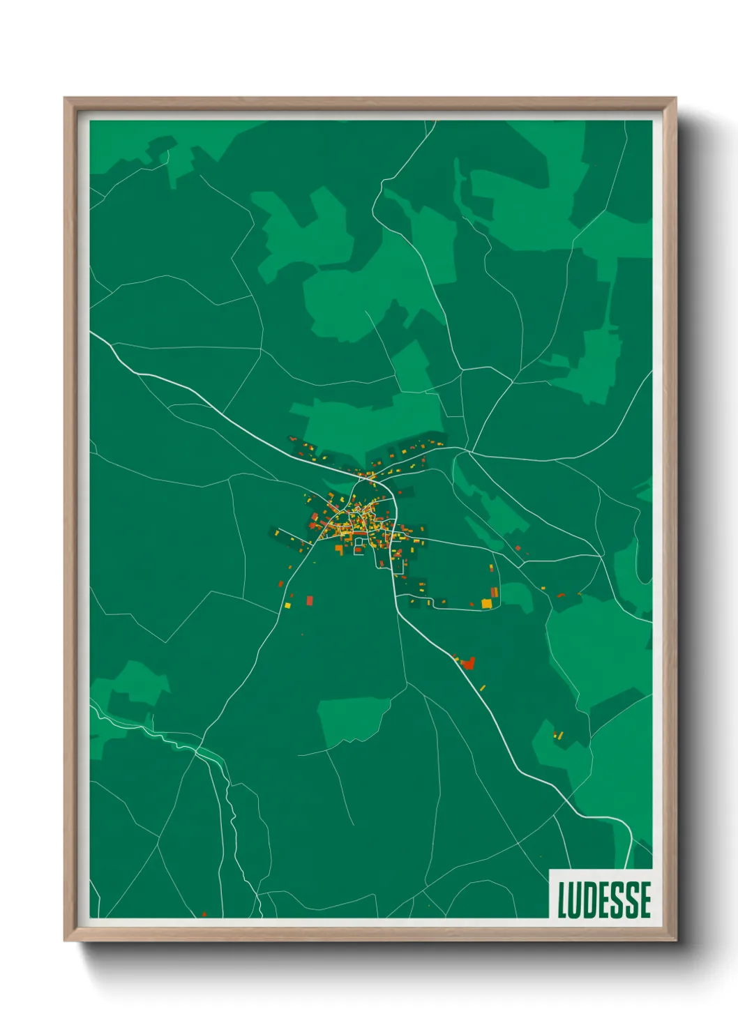 Une affiche de carte sur Ludesse