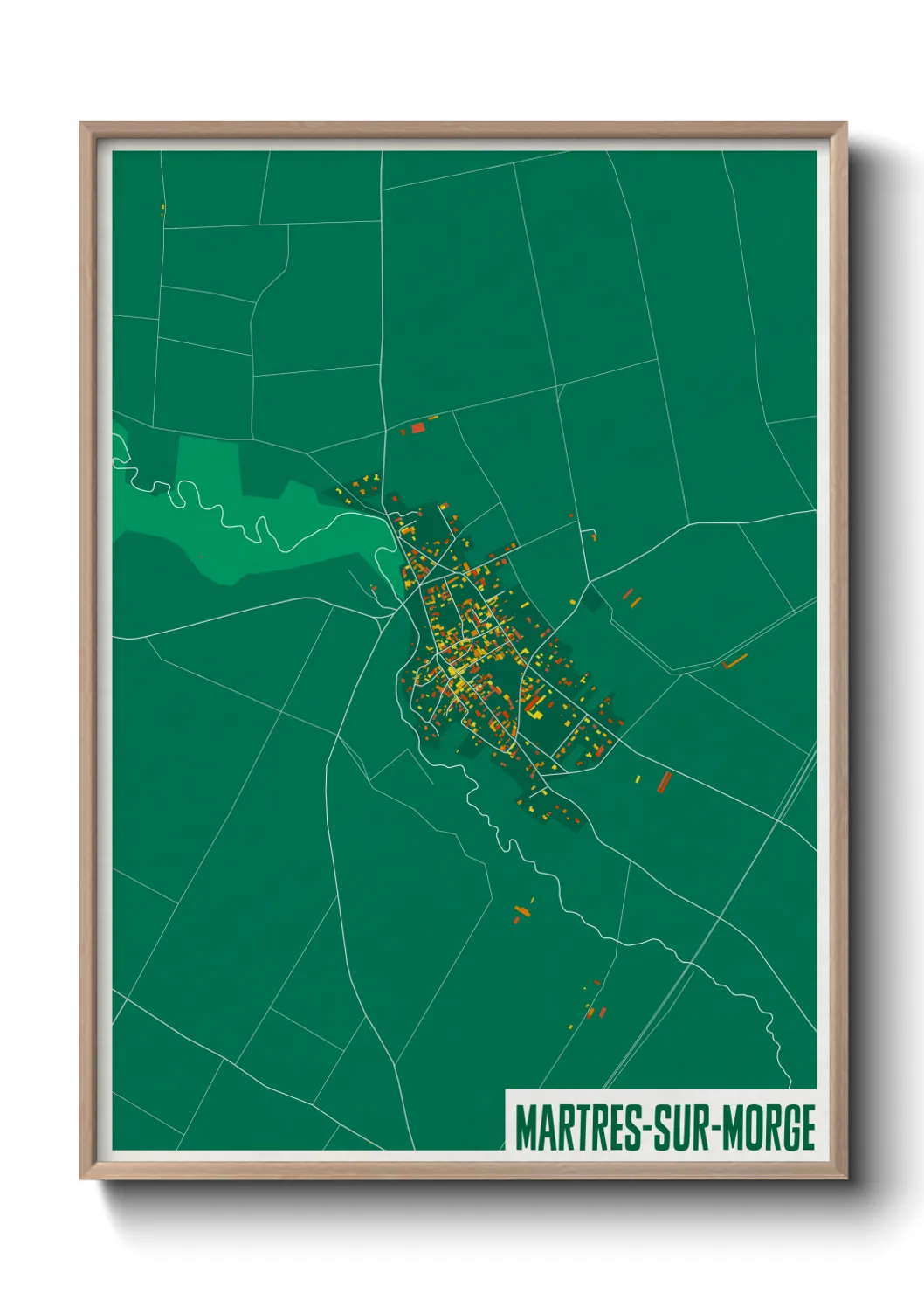 Une affiche de carte sur Martres-sur-Morge