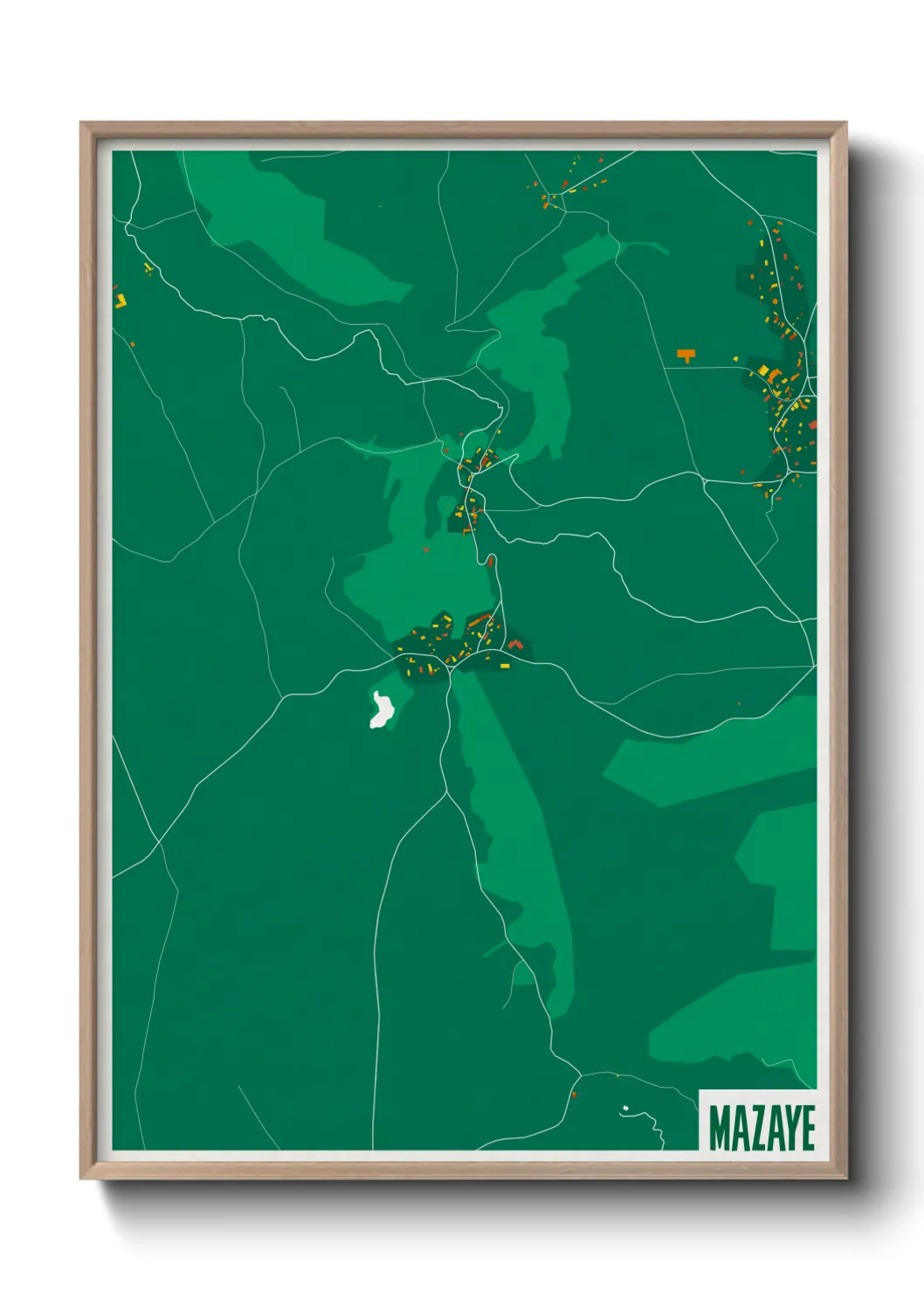 Une affiche de carte sur Mazaye